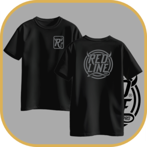 TSHIRT REDLINE  PRETA COM CINZENTO